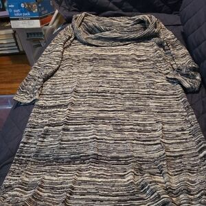 Studio One Black and Gray Knit Dress